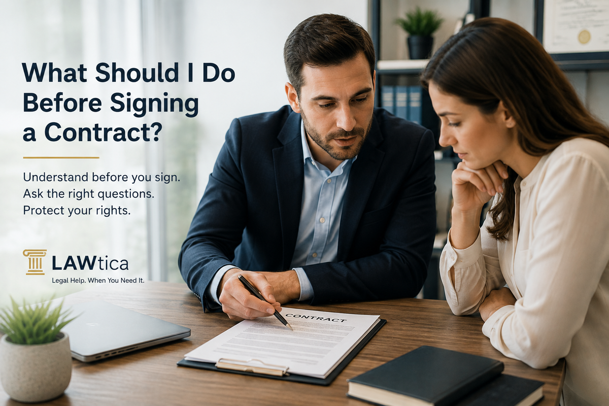 What Should I Do Before Signing a Contract?